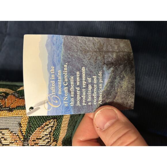 Vintage Cat Tapestry Pillow Happiness Is Being Owned By A Cat 11X8 New Cottage - Picture 3 of 8